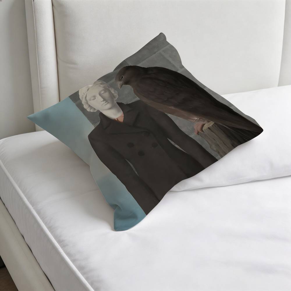 RRene Magritte Art Decorative Square Pillow Cover Soft Comfortable Pillow Case Sofa Bed Home Decoration