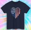 American Flag Heart Shirt | Patriotic USA Tee S-5XL