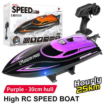 HJ812 RC лодка 2.4G высокоскоростная дистанционно управляемая скоростная лодка водные игрушки детская электрическая RC лодка со световой моделью