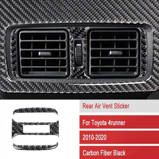 Luxury Carbon Fiber Car Inner Rear AC Vent Panel Cover For Toyota 4Runner 10-20
