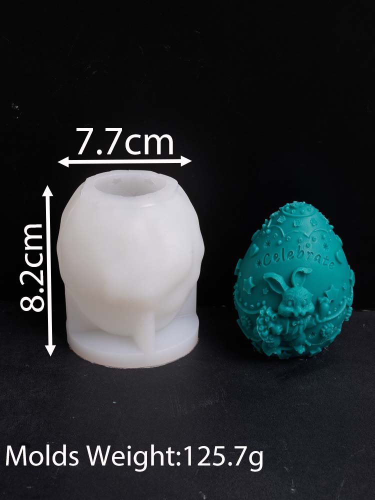 Сделай сам пасхальное яйцо кролика силиконовая форма для свечи 3D рельефный кролик мыло ручной работы гипс смоляные украшения поделки формы домашний декор подарки