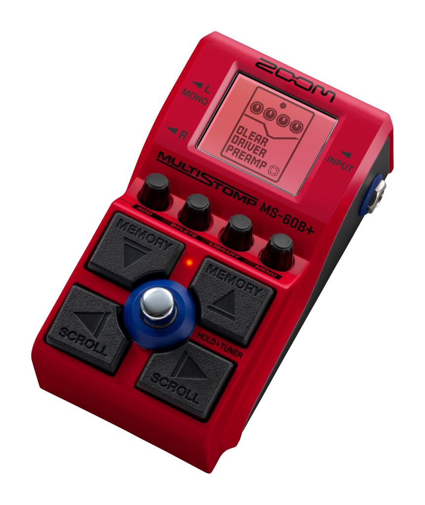 ZOOM Plus Bass Более 100 эффектов Компактная педаль с MS Red MS-60B Мультиэффект-педаль, и усилители, Встроенный тюнер, Серия, [3-летняя гарантия]