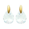 [E9084] - Gold Plated 'Linda' Earrings Golden White - 7x12 Mm