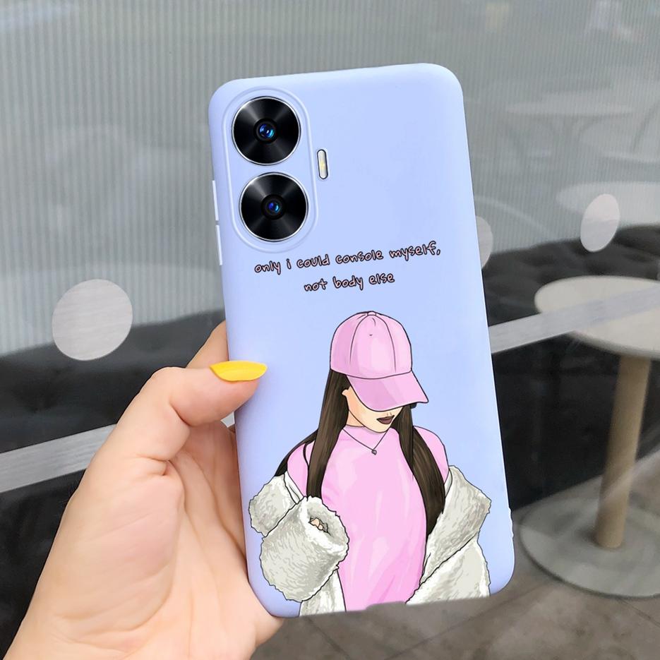 For Realme C55 Case 2023 New Fashion Cartoon Cover Soft Silicone Shockproof Phone Case For Realme C55 C 55 RealmeC55 Bags Bumper