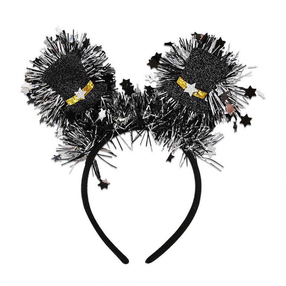 Number-shaped Logo Headband 2026 Logo Hairband 2026 New Year Headband with Glitter Letters Tinsel Hairband Wine for Countdown