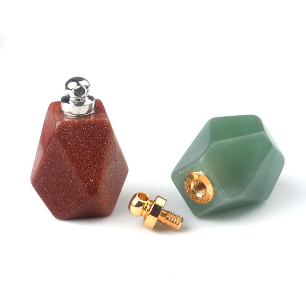 1 шт. подвеска с целебным кристаллом, натуральный камень, кварц, драгоценный камень, женский диффузор для эфирного масла, ювелирные изделия, подарок «сделай сам», 25x23 мм