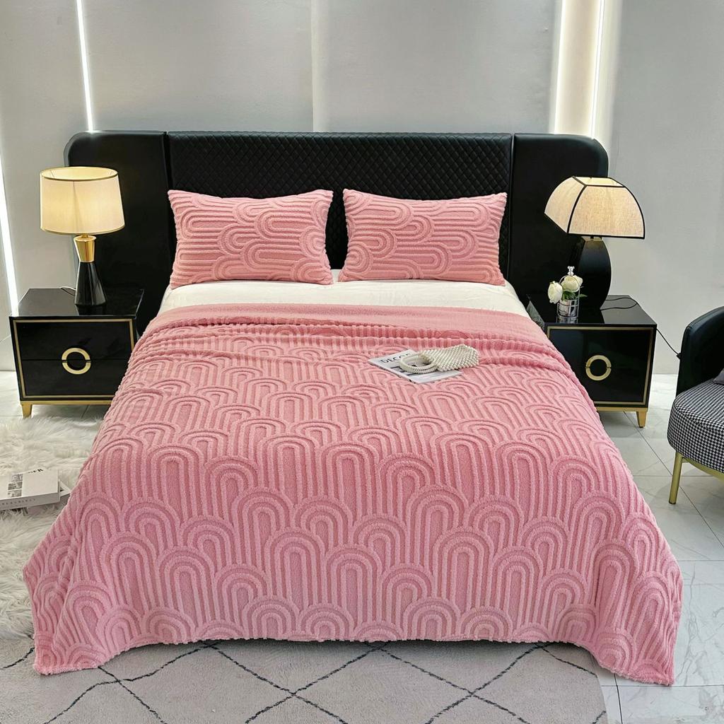 Light Luxury High-end Single-layer Crimped Tafu Fleece Blanket Nap Blanket Can Be Stored Comfortable and Soft Sofa Cover Blanket