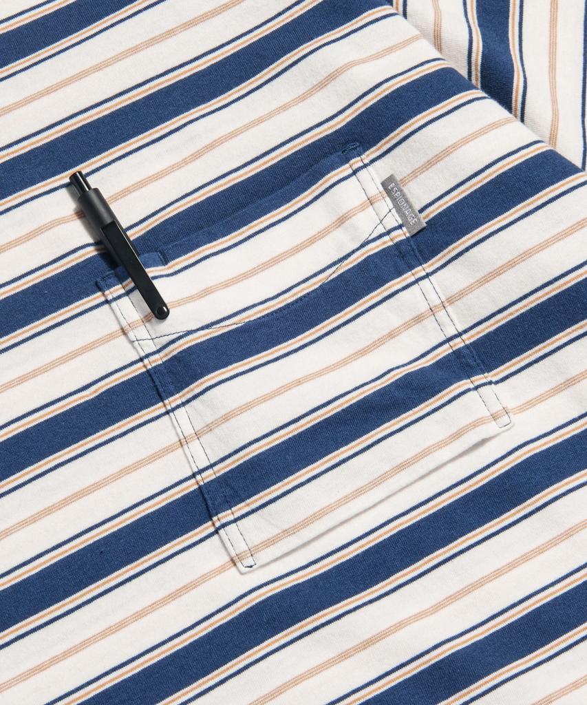ESPIONAGE Multi Border Pocket Tee Blue