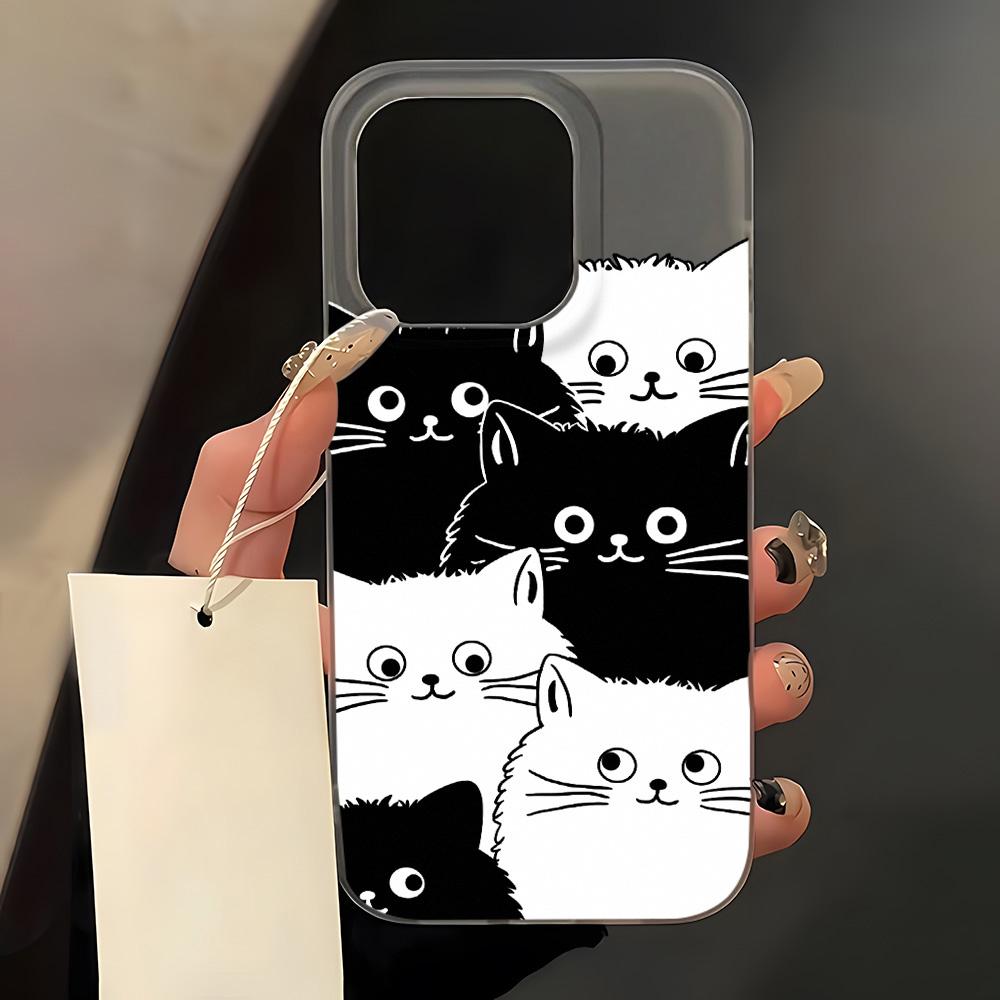 Чехлы для мобильных телефонов iPhone 11 13 15 Pro Max 12 14 Pro Max Чехол для iPhone 16 15 Plus 13 Pro 12 Матовая текстура с рисунком в виде мультяшных цветов