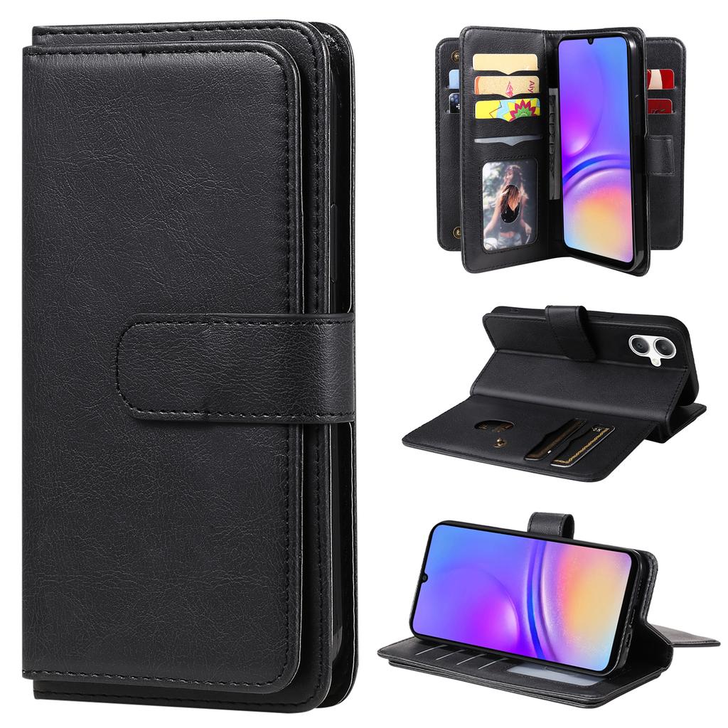 For Samsung Galaxy A07 4G/A06 4G/A06 5G Leather Case with 10 Card Holder Phone Cover Stand