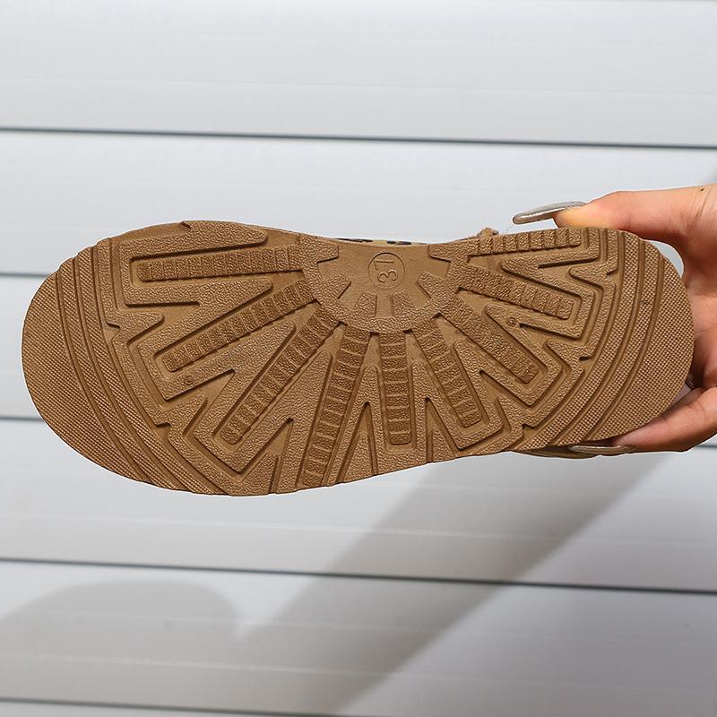 Повседневные леопардовые толстые плюшевые зимние ботинки женские 2025 зимние теплые пушистые меховые ботильоны мягкие нескользящие ботинки на толстой подошве для женщины