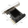 6 Port SATA III to PCIe PCI Express 3.0 X4 6Gbps Expansion Card Adapter for HDD