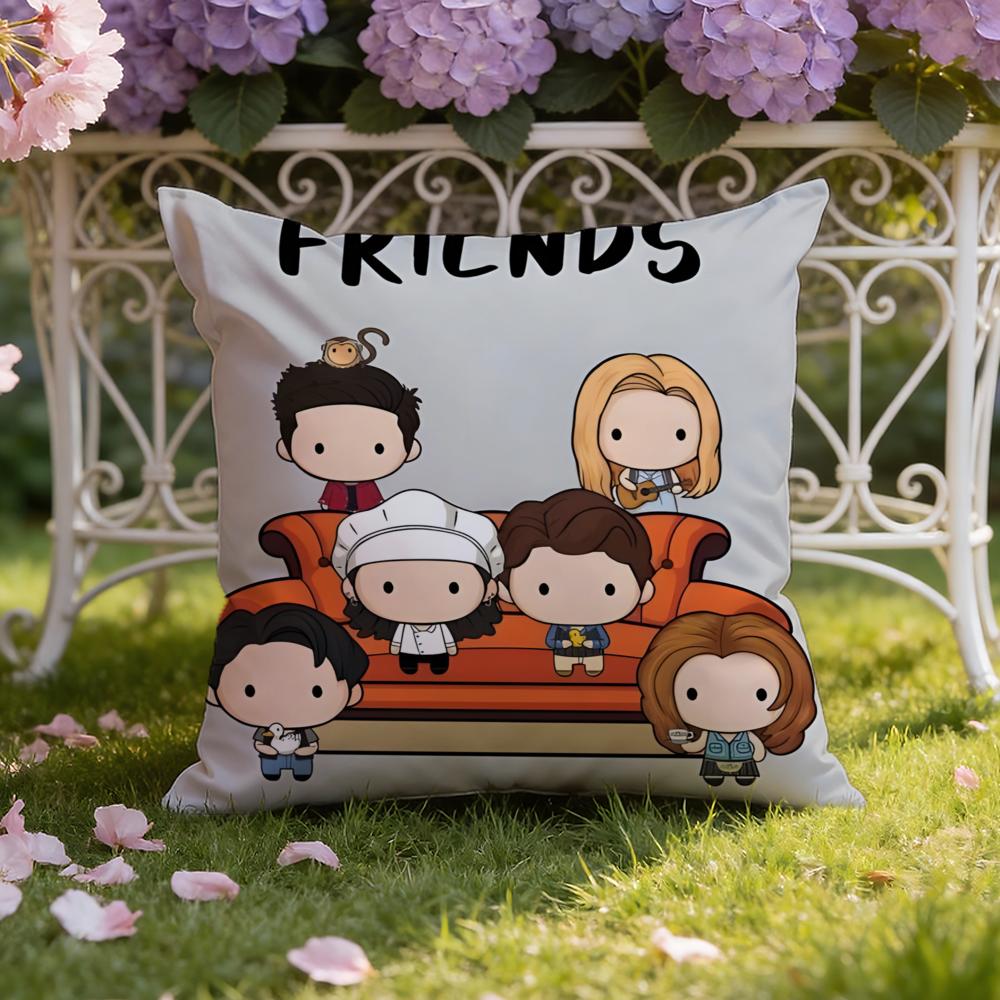 F-FriendsS Подушка-чехол для фильма Домашняя и автомобильная Двухсторонний чехол для подушки: Двусторонняя конструкция для максимального комфорта