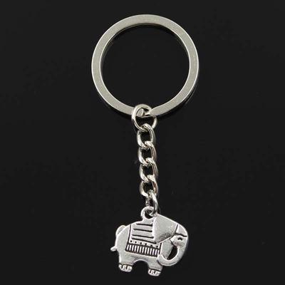 Модный брелок 19x20 мм хоботок слон серебряный цвет подвески DIY мужские ювелирные изделия автомобильный брелок кольцо держатель сувенир для подарка