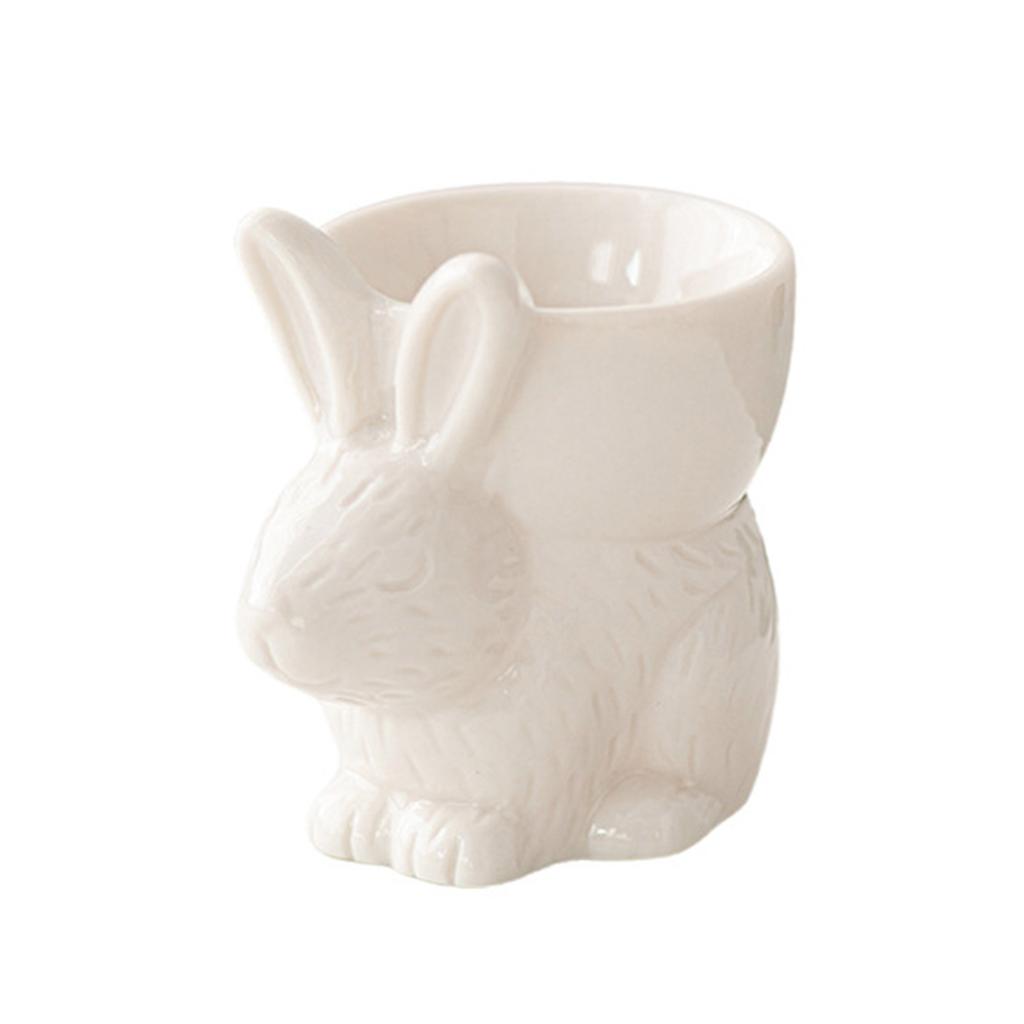 Подставки для яиц в форме кролика, керамические подставки для яиц всмятку, безопасная и забавная кухонная посуда, подходящая для завтрака