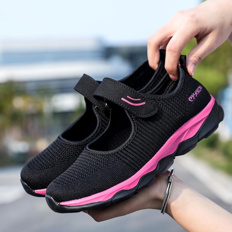 Мода Летняя Мода Женские Балетки Женские Дышащие Сетчатые Повседневные Спортивные Туфли Женские Туфли-лодочки С Перфорацией Повседневная Обувь