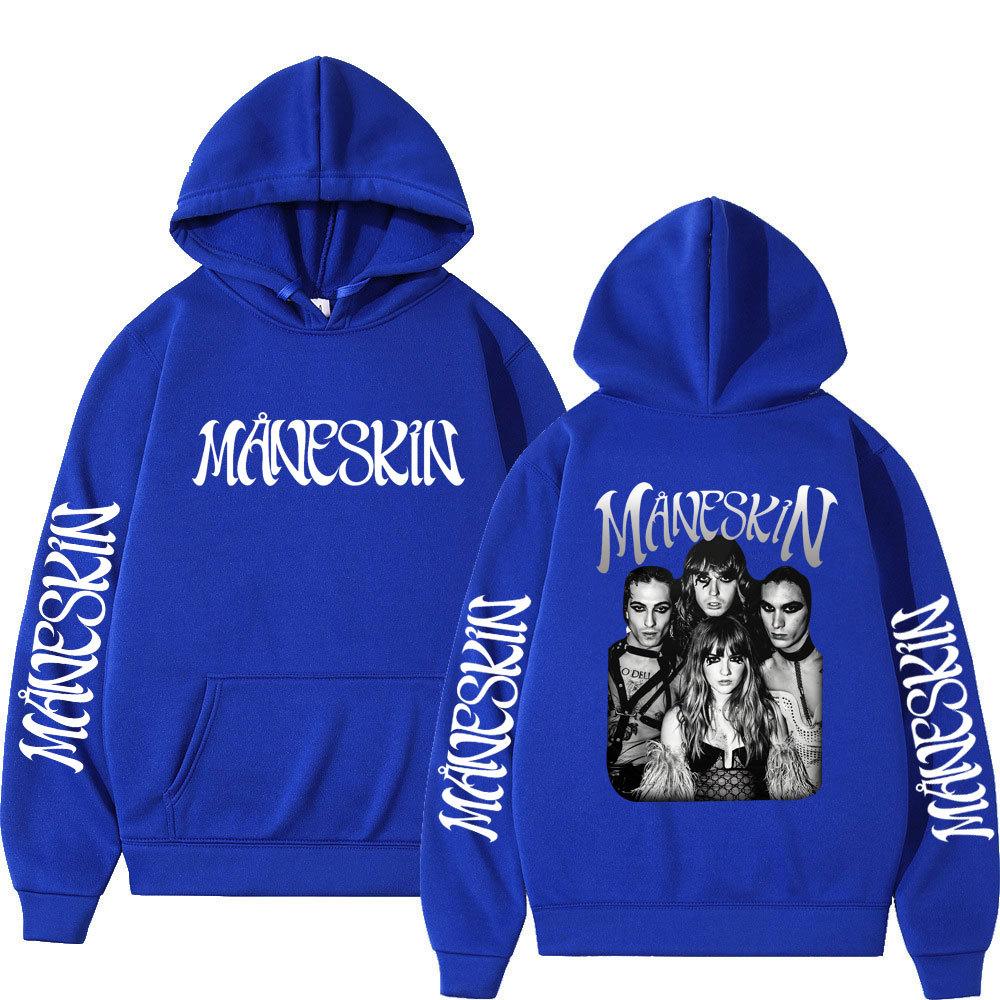 Итальянская рок-группа Maneskin Худи Свитшоты с графическим принтом певца для фанатов Повседневные с длинным рукавом Мужская/Женская одежда Худи