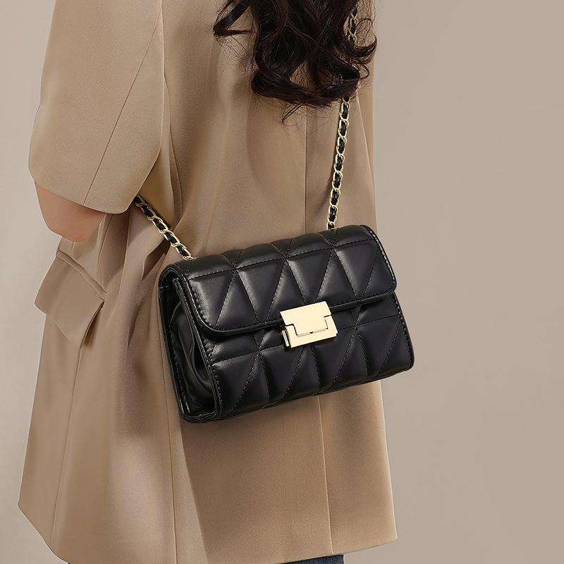 Bag Fashion Women'S Bag Crossbody Bag Light Luxury Niche Premium Sense Rhombus Chain Bag Luggage