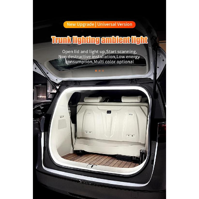 400CM Dynamic Trunk Flow Light for SUV/MPV PVC Flexible Car Scanning Flowing Light Strip Led Decorative Lamp Universal for 12V