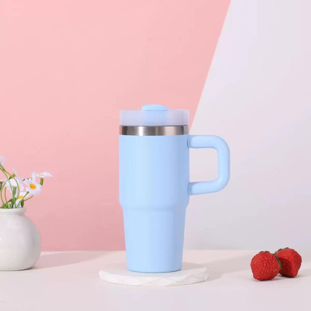 Термокружка Stanley 14 унций для автомобиля с трубочкой