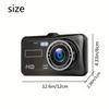 4 Inch Touch Screen Car DVR Dash Camera 1080P Front Camera Wide Angle Auto Recording Driving Recorder With Parking Monitoring Dashcam