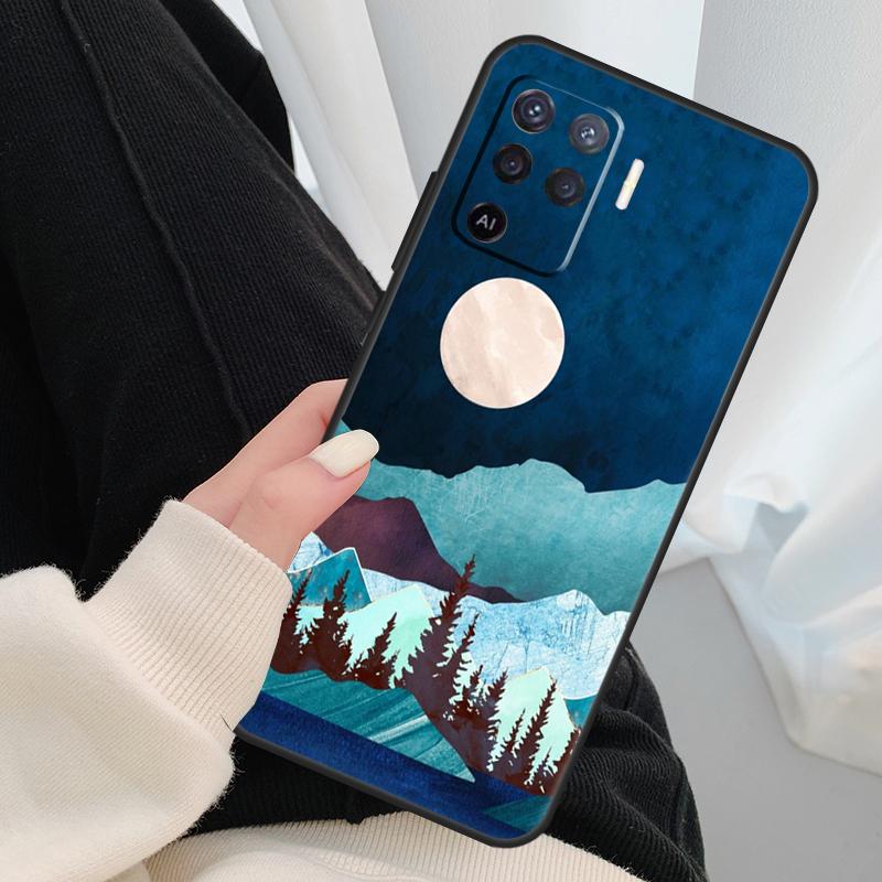 Чехол 'Звездное озеро горы' для Oppo A54 A74 A94 A18 A57 A17 A77 A38 A58 A78 A98 A80 A60 A40 A96 A76 A16 A15 A5 Pro