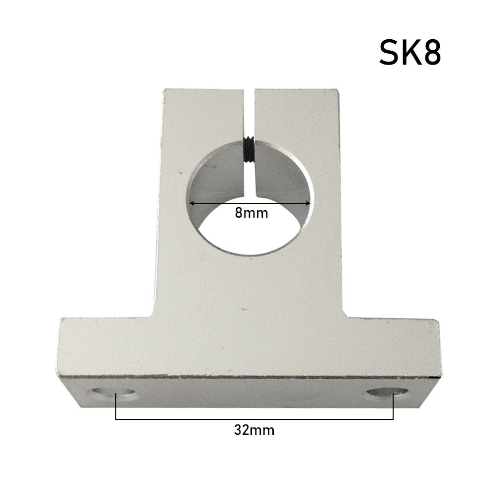 1 шт. Опора вала направляющей фрезера с ЧПУ, держатель стержня из алюминиевого сплава, новый линейный подшипник, деталь для 3D-принтера