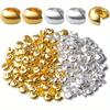 10/30/50pcs 6mm Brass Crimping Bead Cap Jewelry Making Accessories, Semi-circular Opening Tube Bead Joint Jewelry Making Cap