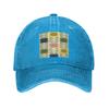 orla kiely multi stem flowers colorful flowers Washed Denim Cap Baseball Caps Adjustable Hat Summer Unisex Baseball Hats