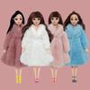 Colorful Fashion Mini Fluffy Clothes Furry Coat Cute Clothes for 30cm Doll Children Dress Up Toy Girls Gifts