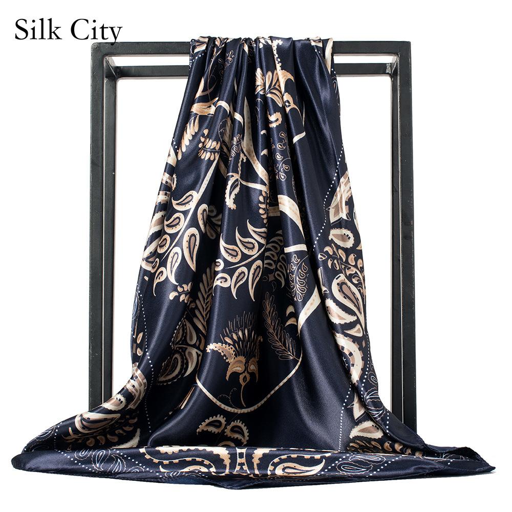 High-quality Luxurious Silk Scarves Headband Scarfs Neck Scarf For Women Chain Silk Scarf Women's Decorative Shawl