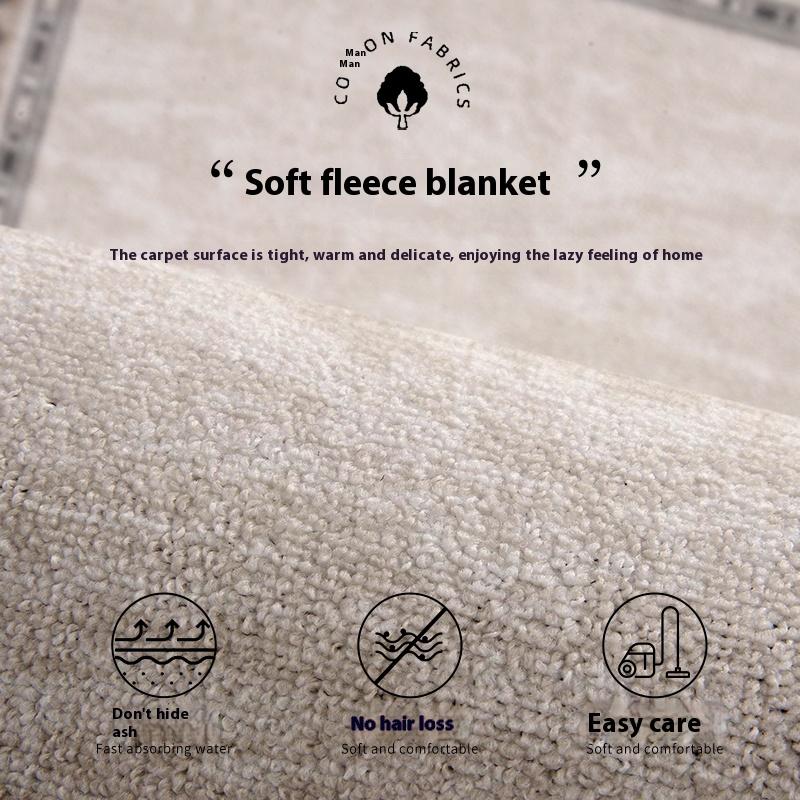 Ковер с окантовкой для гостиной, мультяшная девочка, диван, спальня, простой в уходе, уютный, нескользящий, водонепроницаемый, прикроватные коврики, украшение дома