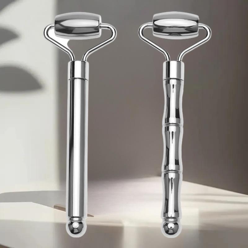 Ролик для лица из нержавеющей стали и инструмент гуа-ша – для массажа лица и шеи, подтяжки и лифтинга кожи