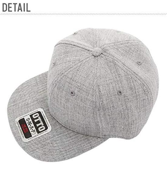 Кепка OTTO Смесь шерсти меланжевая С прямым козырьком Snapback Размер Free Обхват головы Цвет Серый (Обхват головы 57,5 см - 62 см) Красный/Меланж