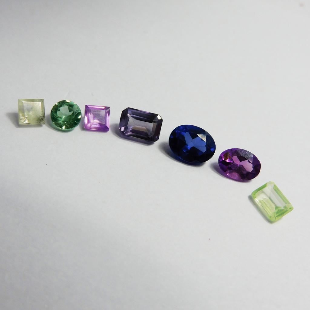 Natural Mixed Color Sapphire Loose Gemstone 15 pcs Mixed Shape Lot September Birthday Birthstone