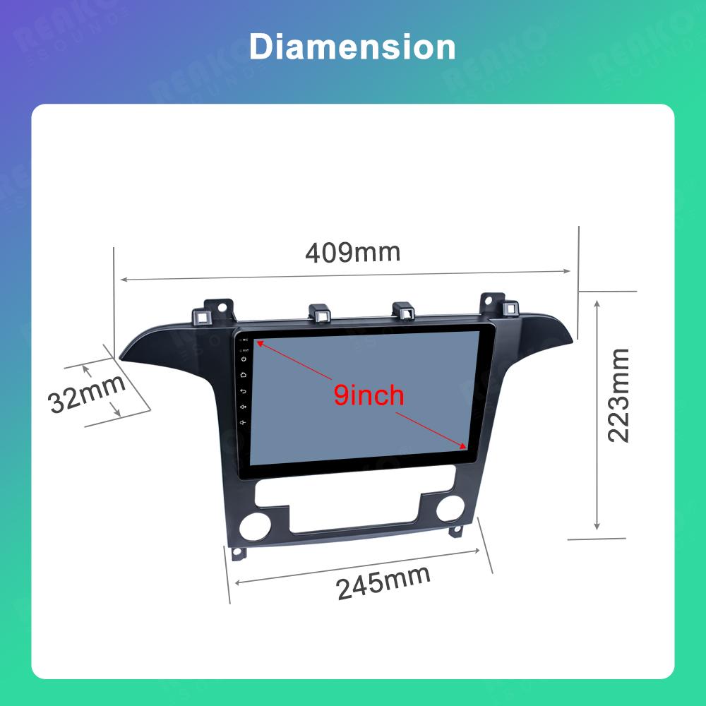 Reakosound Android Car Radio For Ford S Max S-MAX 2007 2008 AT Car Radio Multimedia Video Player Navigation GPS Stereo Auto Android 2 Din