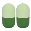 2 шт. ледяной ролик для лица, уменьшающий отечность, силиконовый ролик для лица и глаз, массажный инструмент для дома, зеленый
