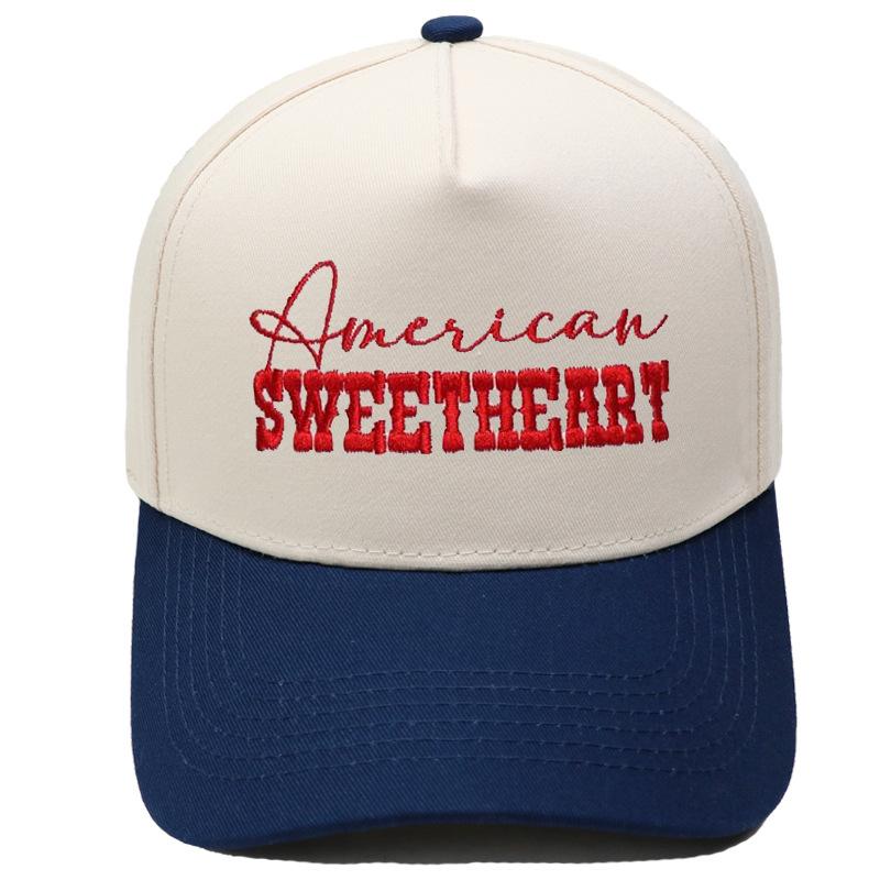 SWEETHEART truck driver hat embroidery color matching baseball cap European and American men's and women's casual retro hat