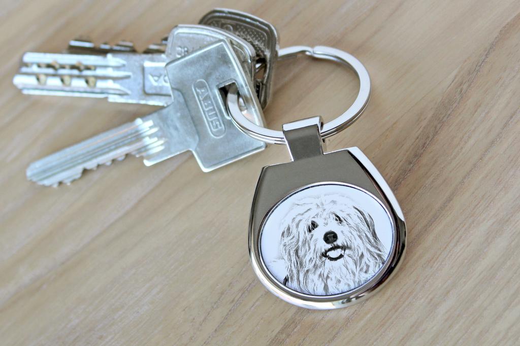 Coton De Tulear, Cotie - Keychain with a Dog, Keychain with a Print, Personalized Pendant from the Art-Dog Brand