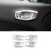 ABS Chrome Carbon Inner Door Handle Bowl Cover Trim Frame Car Styling Protector Sticker Fit For Jeep Compass 2017 2018 2019 2020