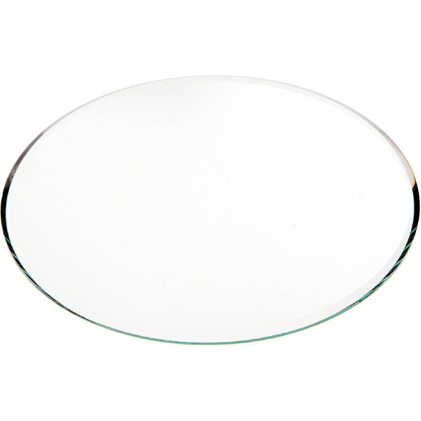Plymor 6" Round, 3mm Thick Beveled Glass Mirror Circle