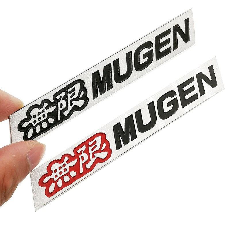 1Pcs 3D Aluminum Mugen Emblem Chrome Logo Rear Badge Car Trunk Sticker Car Styling Fit For Civic Accord CRV
