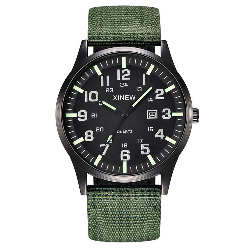 Montre Homme XINEW Brand Students Watches Men Boys Fashion Nylon Band Simple Date Quartz Watch Reloj Hombre Relogio Masculino