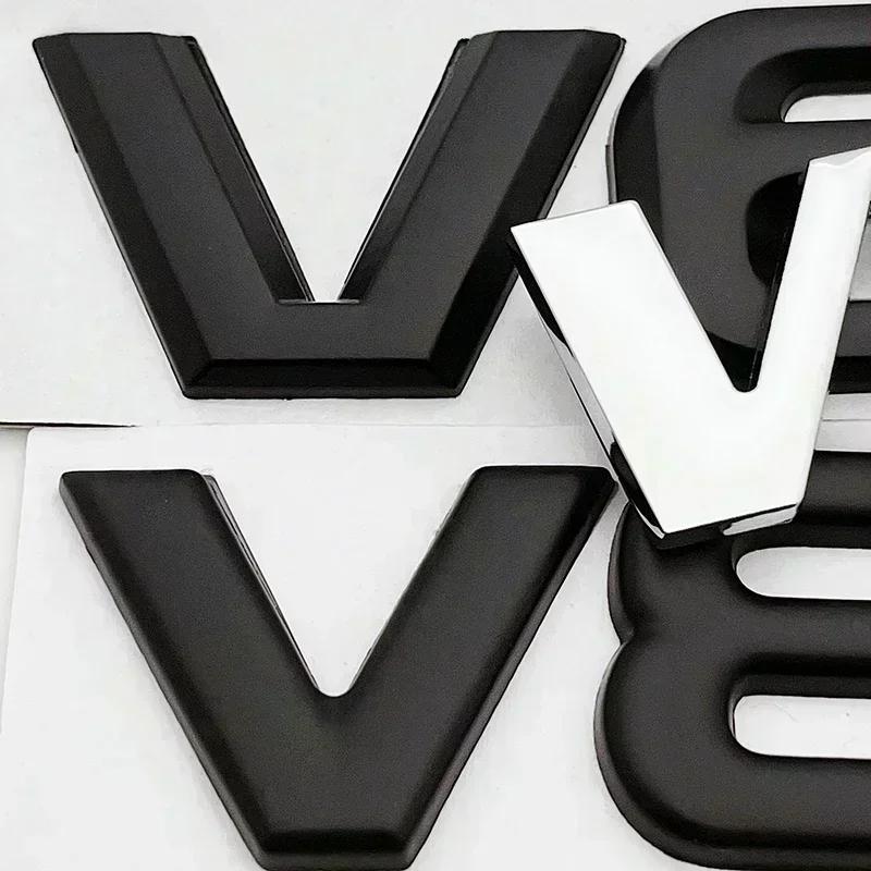 3D Металлическая эмблема V6 V8, эмблема двигателя автомобиля, наклейки, декоративные наклейки для Toyota BMW Benz Honda Mazda, автоаксессуары