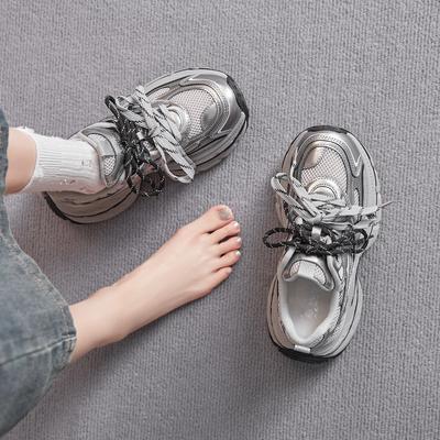 Augustine платформа папины кроссовки женские 2025 новая летняя спортивная обувь ретро серебристо-серые повседневные кроссовки для бега