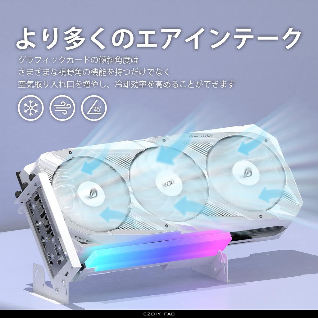 New RGB Vertical GPU Bracket Adjustable Vertical Graphics Card Holder ARGB 5V 3Pin LED Light Sync PCIe X16 Gen4 Riser Cable 90 Degree Right Angle 17cm