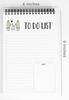 Inkdotpot To Do List Notepad – 6” X 9” Paper Stationery, Cactus Spiral Notepad Daily Checklist-(50 Sheets)