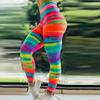 Womens Color Blending Prints Stretch Yoga Leggings Fitness Running Gym Sports Active Pants