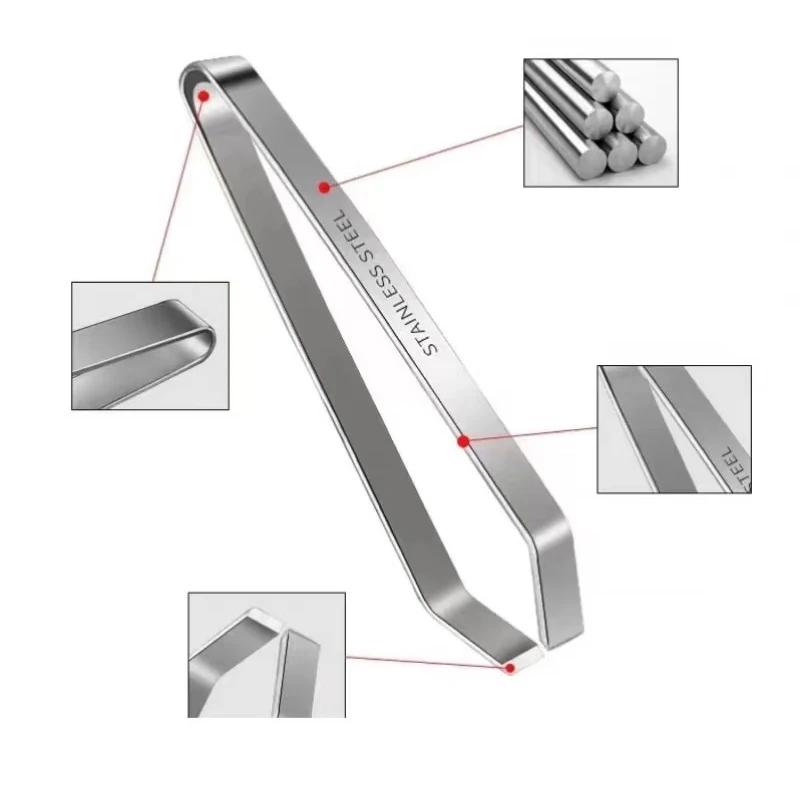 Tweezers Fish Thorn Pig Hair Removal Tools Stainless Steel Pliers Flat Mouth Diagonal Kitchen Food Tools Seafood Clip Tools
