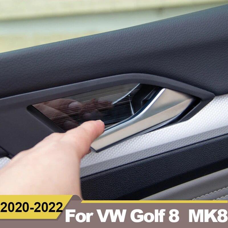 Для Volkawagen VW Golf 8 MK8 2022 Нержавеющая сталь автомобиля внутренняя дверная ручка чаша крышка отделка рамка наклейки аксессуары